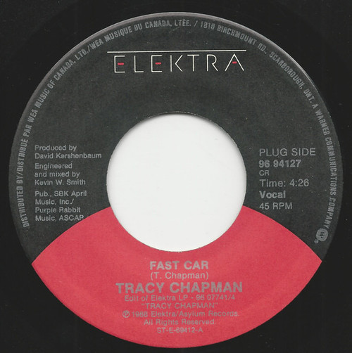 Tracy Chapman - Fast Cars  (Canadian 7” EX Vinyl)