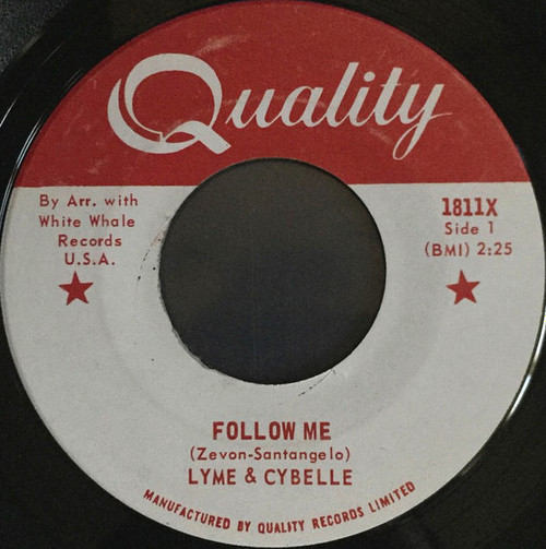 Lyme & Cybelle - Follow Me (1966 Psych - Warren Zevon EX/EX)