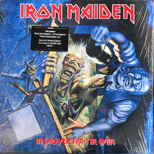 Iron Maiden - No Prayer For The Dying (In-shrink, VG+/NM-) (1990, US) - Red vinyl 