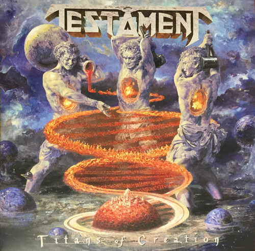 Testament – Titans Of Creation (2LPs used US 2020 limited edition clear with blue/orange splatter vinyl NM/NM)