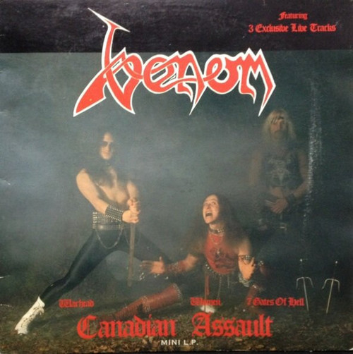 Venom – Canadian Assault (6 track 12 inch EP used Canada 1985 NM/VG+)