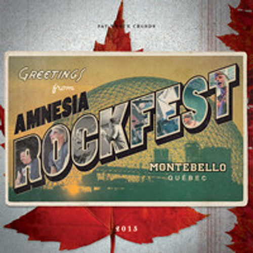 Various Artists – Greetings From Amnesia Rockfest (10 inch EP used Canada 2015 compilation white and blue vinyl  NM/VG++)