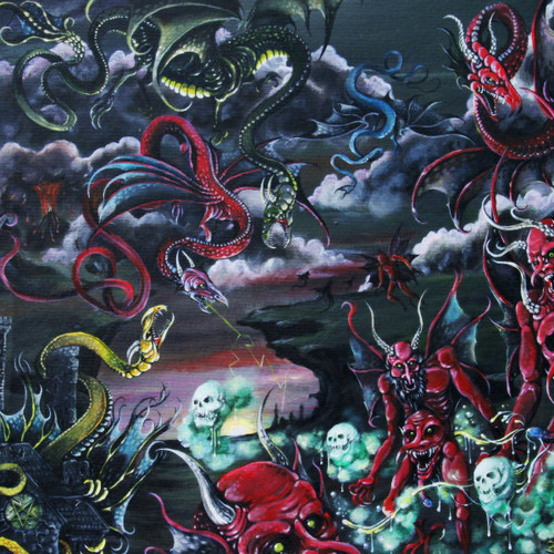Daeva — Through Sheer Will And Black Magic… (US 2022, Red/white Splatter Vinyl, NM/NM)