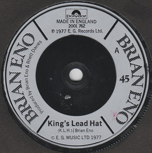 Brian Eno - King's Lead Hat/R.A.F. (1978 UK 7” Single - EX/VG+)