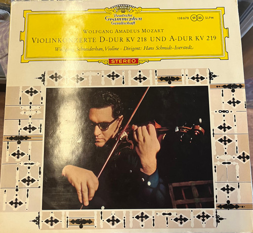 Wolfgang Amadeus Mozart - Violin Concertos in D major, K.218- In A major,K.219 (1961 DDG Tulip Red Stereo Germany - NM/VG+)
