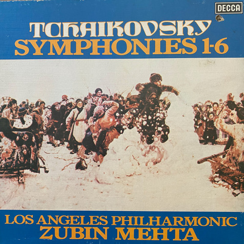 Pyotr Ilyich Tchaikovsky / Zubin Mehta, Los Angeles Philharmonic – The Six Symphonies (6LP box set used UK 1978 NM/VG++)