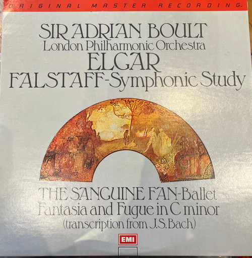 Sir Adrian Boult - Falstaff - Symphonic Study / The Sanguine Fan - Ballet / Fantasia And Fugue In C Minor (1980 MoFi Half-Speed Master - NM/VG+)