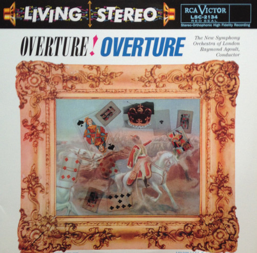 The New Symphony Orchestra Of London, Raymond Agoult – Overture! Overture (LP used US remastered 180 gm vinyl reissue on Classic Records NM/NM)