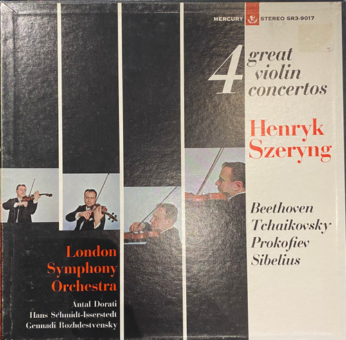 Henryk Szeryng - 4 Great Violin Concertos (1966 CA Boxset, EX/VG)