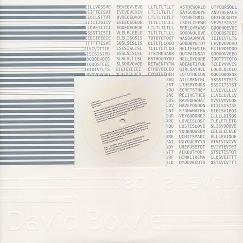 David Bowie - Love Is Lost (Hello Steve Reich Mix By James Murphy For The DFA) Limited Edition