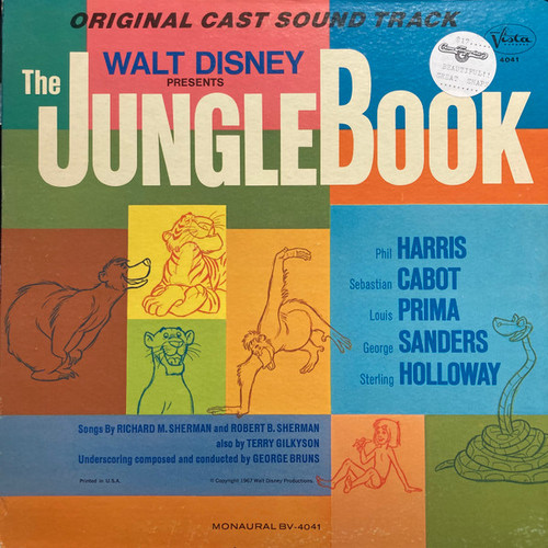 Various Artists – The Jungle Book Original Cast Sound Track ( LP used US 1967 mono VG+/VG+)