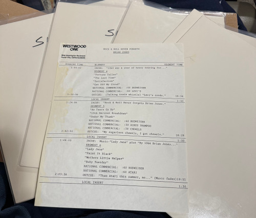 Brian Jones Westwood One Radio Broadcast (1982 Promo, Rare 5LP Set-  NM Vinyl) 