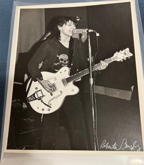 Johnny Thunders  1976 Photo by Roberta Bayley  -Signed by Roberta With Studio Stamp (1976 Heartbreakers Demo Sessions)
