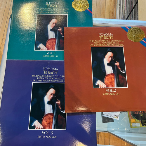 J.S. Bach/Yo-Yo Ma - The Unaccompanied Cello Suites (3 Volumes - NM/VG+ Promotional Copies)