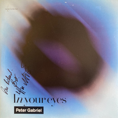 Peter Gabriel - In Your Eyes (Canadian press, 12" single, signed by drummer Manu Katché! EX/VG+)