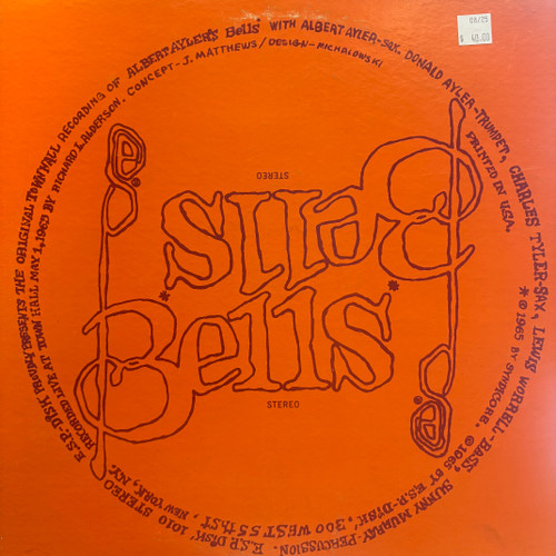 Albert Ayler - Bells (1974 US, Single-sided, Repress with poster, EX/VG+)