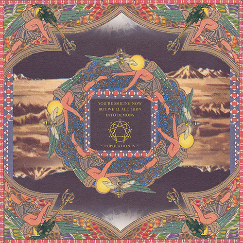 You're Smiling Now But We'll All Turn Into Demons – Population IV (LP used UK 2015 yellow and purple swirl vinyl from Cardinal Fuzz Records NM-/VG+)