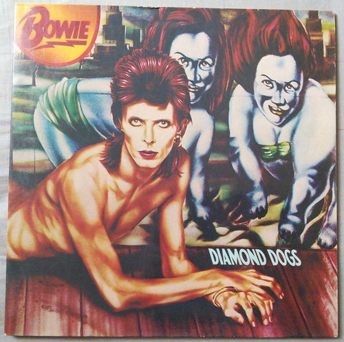 Bowie – Diamond Dogs (LP used France 1974 in gatefold jacket with dog body VG+/VG+)