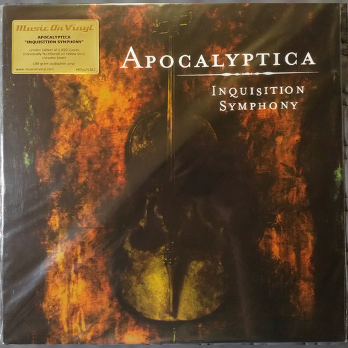 Apocalyptica – Inquisition Symphony (LP used Europe 2016 limited numbered edition reissue on yellow 180 gm vinyl NM-/NM-)