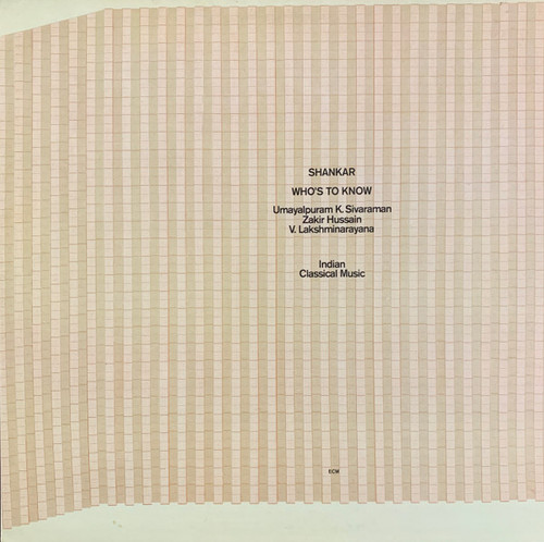 Shankar – Who's To Know (LP used US 1981 in gatefold jacket on ECM Records VG+/VG+)