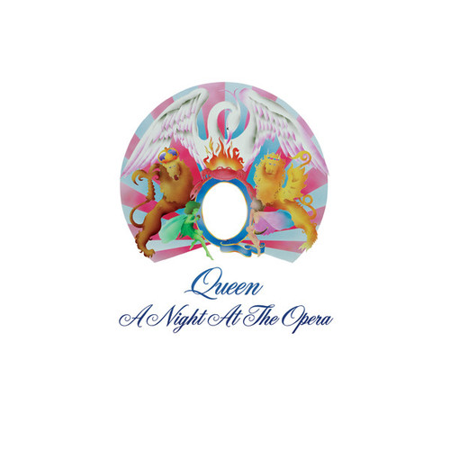 Queen – A Night At The Opera (LP used US 2018 remastered reissue on multi-colour galaxy 180 gm vinyl in gatefold jacket NM-/NM-)
