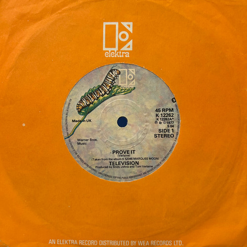 Television - Prove It 7” (1977, UK, VG+)