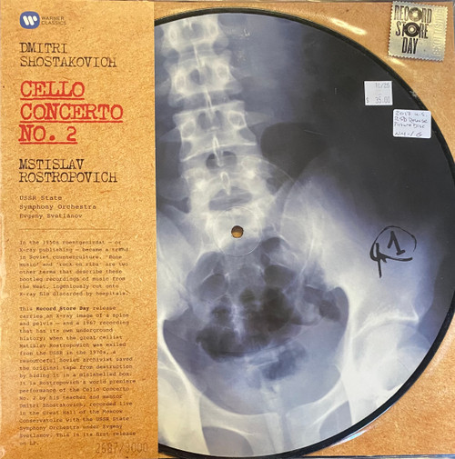 Dmitri Shostakovich & Mstislav Rostropovich — Cello Concerto No. 2 (US 2017 RSD Picture Disc, Numbered, NM-/G)