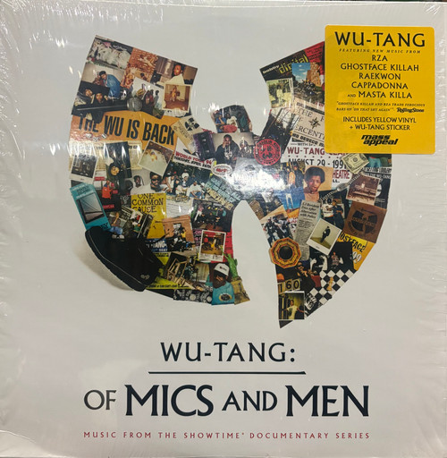 Wu-Tang Clan - Wu-Tang: Of Mics And Men (2019 US & Europe, Yellow vinyl, In open shrink, Includes hype sticker, Jacket has bent corner, EX/VG+)