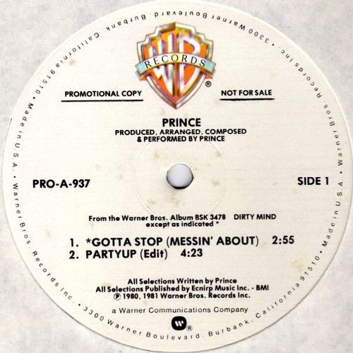 Prince - Gotta Stop (Messin' About) (Rare promo)