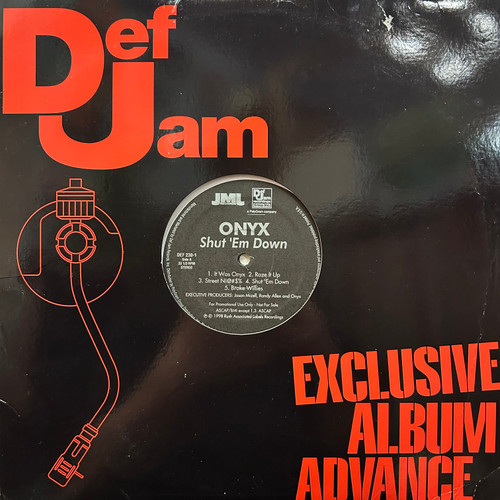 Onyx - Shut 'Em Down (1998, promo, NM/VG+)