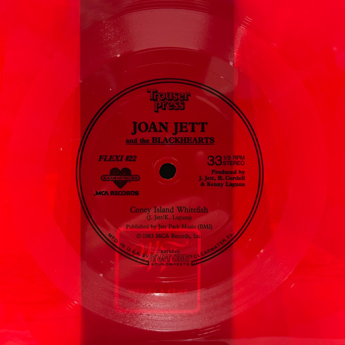 Joan Jett & The Blackhearts - Coney Island Whitefish 7” flexi-disc (1983, VG+)