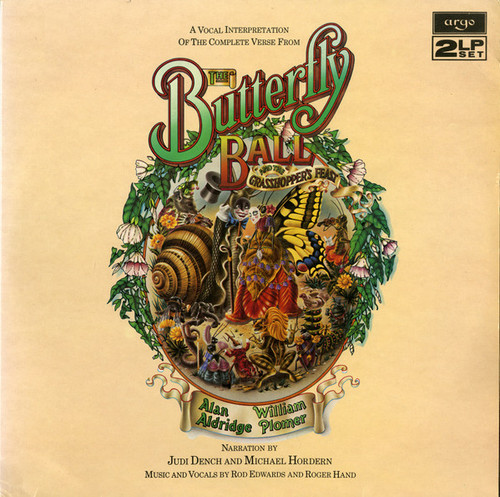 Alan Aldridge, William Plomer - Judi Dench, Michael Hordern / Rod Edwards, Roger Hand – The Butterfly Ball And The Grasshopper's Feast (2LPs used UK 1975 in gatefold jacket NM-/VG+)