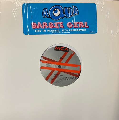 Aqua - Barbie Girl (In-shrink, VG+/G) (1997, US) - 12” Single