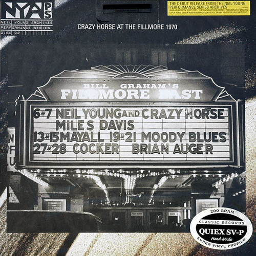 Neil Young & Crazy Horse – Live At The Fillmore East March 6 & 7, 1970 (2LPs used US 2008 reissue on 200 gm vinyl in gatefold jacket from Classic Records NM-/VG+)