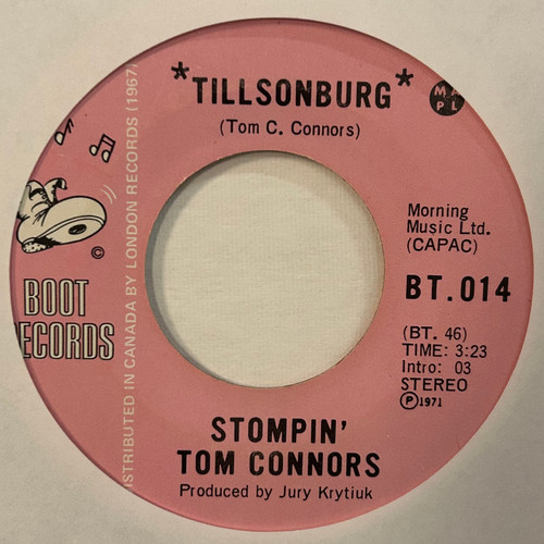 Stompin' Tom Connors - Tillsonburg 7” (1971, VG+)