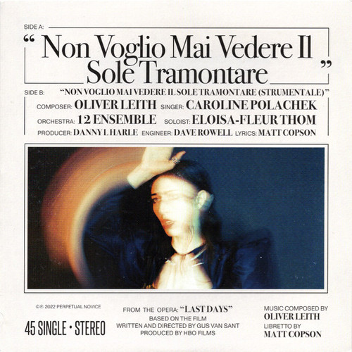Oliver Leith / Caroline Polachek - Non Voglio Mai Vedere II Sole Tramontare (2023 7” Vinyl - EX/EX)