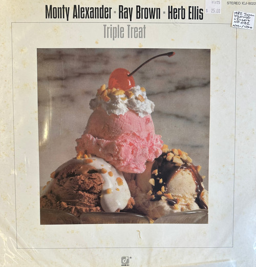 Monty Alexander, Ray Brown, Herb Ellis -  Triple Treat (1982 Japan PROMO + Insert, No Obi, NM-/VG+)