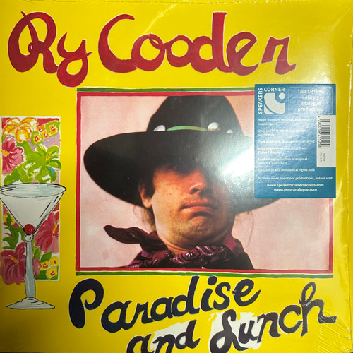 Ry Cooder - Paradise And Lunch (2016, Speakers Corner, sealed)