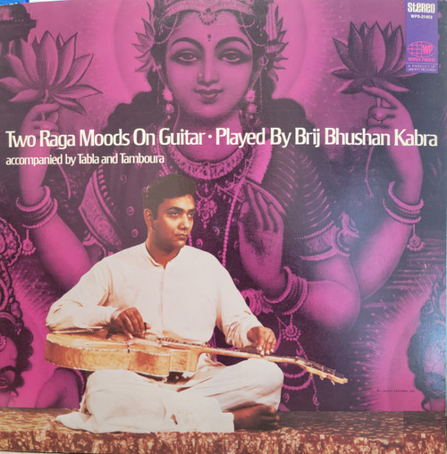 Brij Bhushan Kabra – Two Raga Moods On Guitar (LP used US 1968 gatefold jacket VG+/VG+)