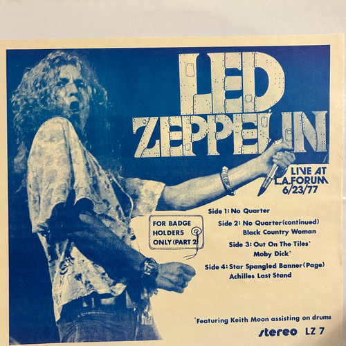 Led Zeppelin - For Badge Holders Only Part 2