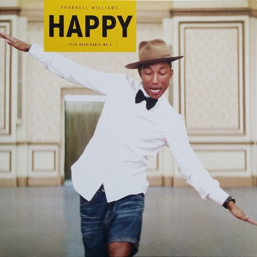 Pharrell Williams – Happy (2 track 12 inch EP NEW SEALED Europe 2014 yellow/green transparent vinyl)