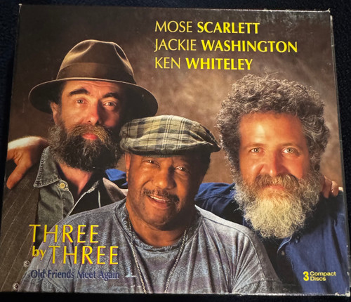 Three by Three CDs by Ken Whiteley/Mose Scarlett/Jackie Washington (1995 CD Boxset EX/EX) 