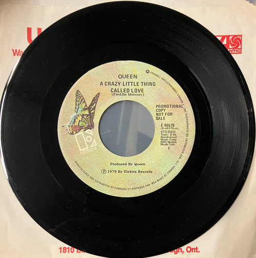 Queen - A Crazy Little Thing Called Love (EX+/G) (Canadian Promo) - 7 Inch