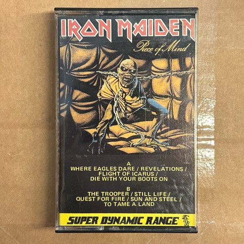 Iron Maiden - Piece Of Mind CASSETTE (1983, EX/NM)