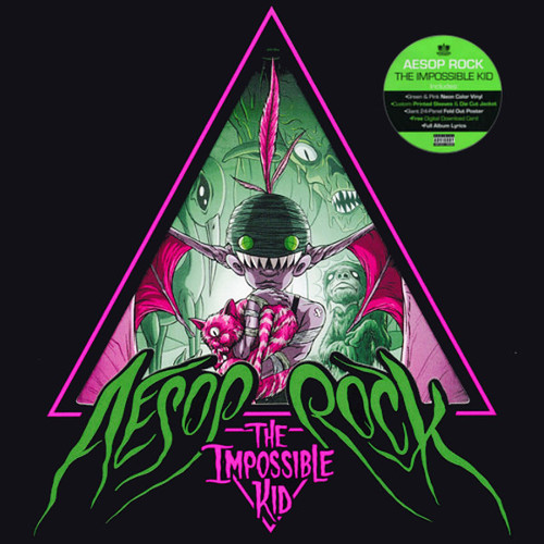 Aesop Rock – The Impossible Kid (2LPs used US 2016 limited edition green and pink vinyl NM-/NM-)