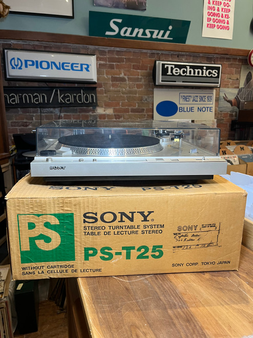 Sony PS-T25 Turntable in Original Box with Manual and Shure 91ED cartridge 