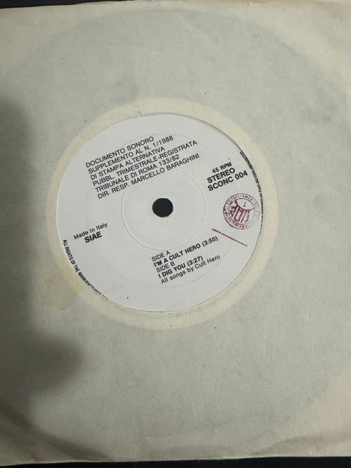 Cult Hero  - I’m a Cult Hero (1988 7” Rare Cure Boot EX )