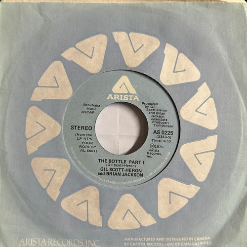 Gil Scott-Heron / Brian Jackson - The Bottle 7” (1976, EX/VG+)