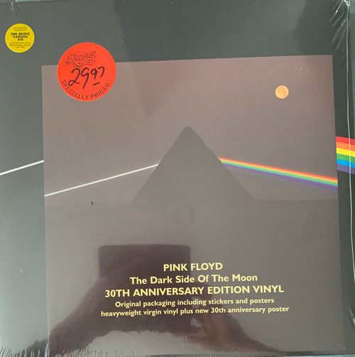 Pink Floyd – The Dark Side Of The Moon (LP NEW SEALED Europe 2003 30th anniversary edition remastered 180 gm vinyl reissue w/ posters plus stickers)