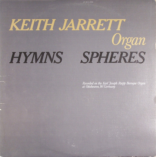 Keith Jarrett – Hymns Spheres  (2LPs used US 1976 in gatefold jacket form ECM Records VG+/VG+)